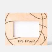 我々は勝った | キュイシンプル素朴モダン文字 レーザー彫刻フレーム (正面)