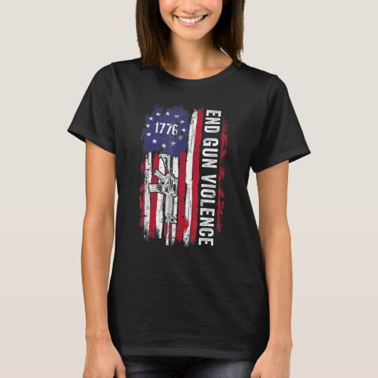 我々は十分な人々は銃の暴力を終了するアメリ Tシャツ (正面)