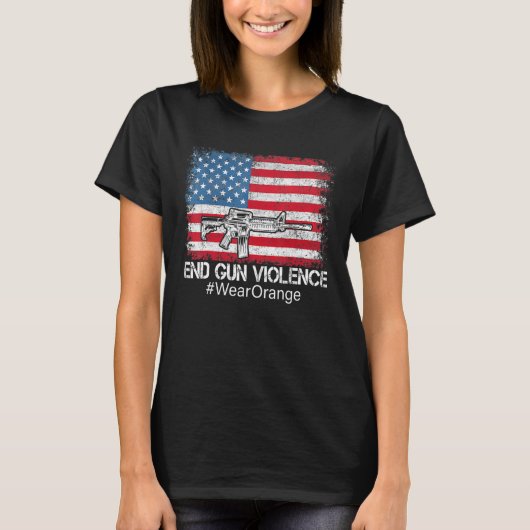 我々は十分な人々は銃の暴力を終了するアメリ Tシャツ (正面)