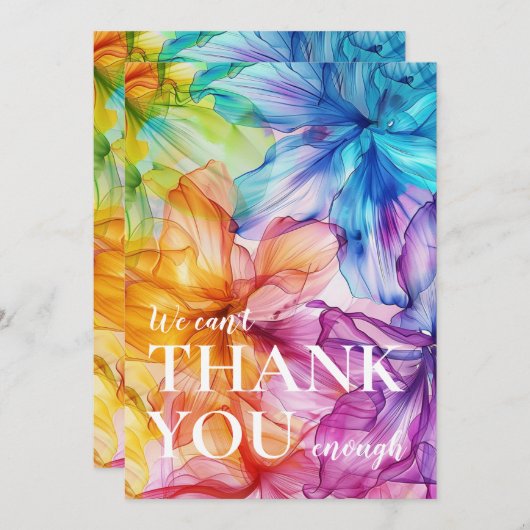 我々は十分な感謝していEthereal開花 サンキューカード (正面/裏面)