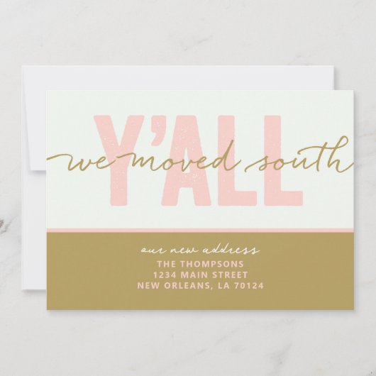 我々は南Yのすべての動く発表を移動 招待状 (正面)