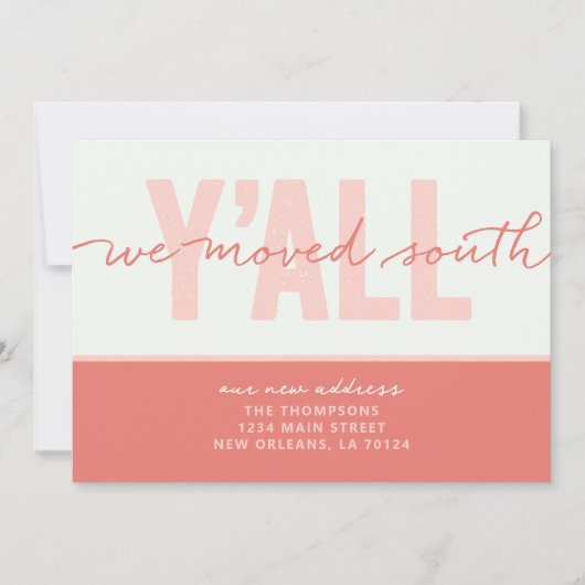 我々は南Yのすべての動く発表を移動 招待状 (正面)