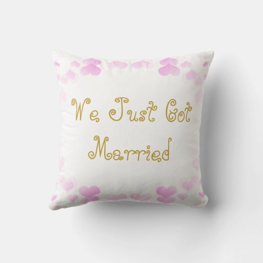 "我々は単得に結婚した"装飾用クッション結婚式の贈り物 クッション (裏面)