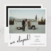 我々は即座に写真の発表を逃れた 招待状 (正面/裏面)