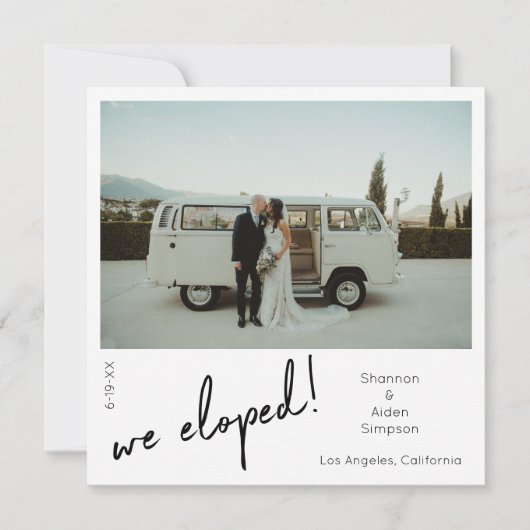 我々は即座に写真の発表を逃れた 招待状 (正面)