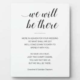 我々は名前の付いた記念椅子に結婚いる フォトプラーク