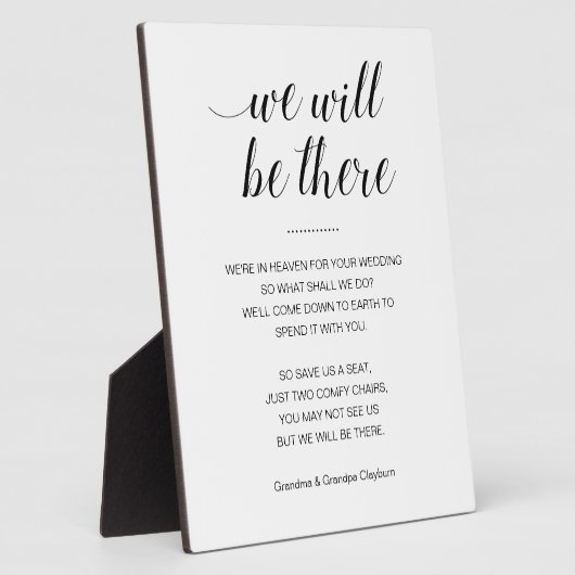 我々は名前の付いた記念椅子に結婚いる フォトプラーク (側面)