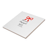 我々は名前婚約した文字の赤い弓のモダン文字を追加 タイル (側面)