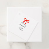 我々は名前婚約した文字の赤い弓のモダン文字を追加 フェイバータグ (インサイチュ)