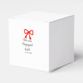 我々は名前婚約した文字の赤い弓のモダン文字を追加 フェイバーボックス