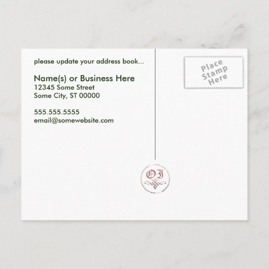 我々は告知を投稿した:ホームポップ・アートの 案内ポストカード (裏面)