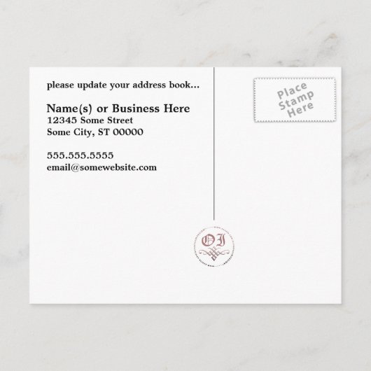 我々は告知を投稿した:ホームモダン 案内ポストカード (裏面)