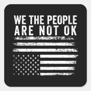 我々は国民はアメリカの旗を覆して大丈夫ではない スクエアシール