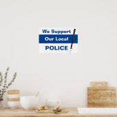 我々は地元の警察の警棒を支持する ポスター (キッチン)