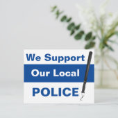 我々は地元の警察の警棒を支持する ポストカード (スタンド正面)