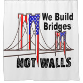 我々は壁ではない橋を構築するシャワーカーテン シャワーカーテン (正面)