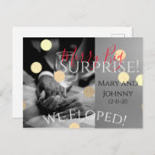 我々は大きなサプライズメリーホリデークリスマスを駆け落ちた ポストカード (正面/裏面)