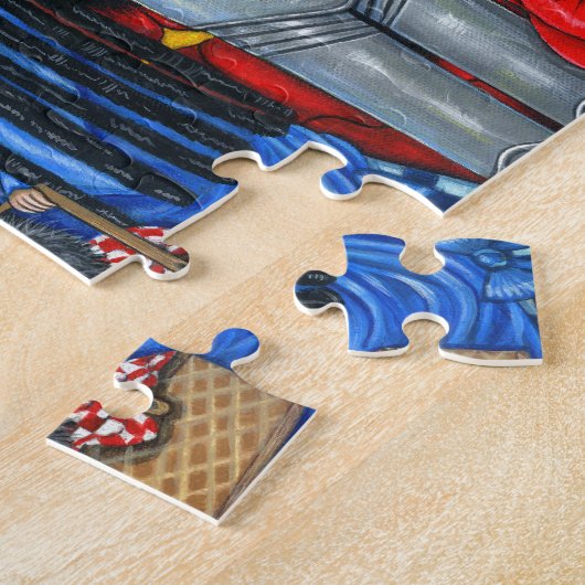 我々は大きな目の人形に向かっている ジグソーパズル (側面)