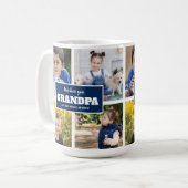 我々は大好きグランドパ4 Photo Navy Blue Coffee Mug コーヒーマグカップ (正面左)