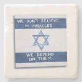 我々は奇跡に頼る ストーンコースター (正面)