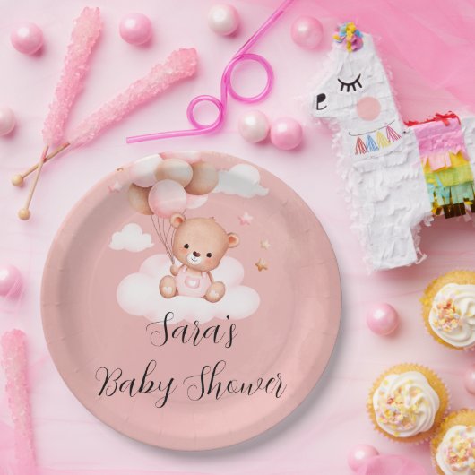 我々は女の子の赤ちゃんシャワーを待つことができる ペーパープレート (パーティー)