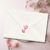 我々は女の子の赤ちゃんシャワーを待つことができる ラウンドシール