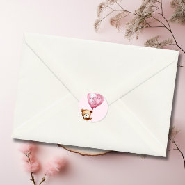 我々は女の子の赤ちゃんシャワーを待つことができる ラウンドシール