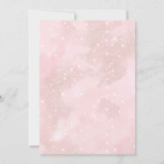 我々は女の子の赤ちゃんシャワーを待つことができる 招待状 (裏面)