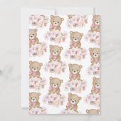 我々は女の子の赤ちゃんシャワーを待つことができる 招待状 (裏面)