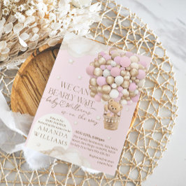 我々は女の子の赤ちゃんシャワーを待つことができる 招待状