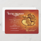 我々は婚約したパーティの招待状 案内状 (正面/裏面)