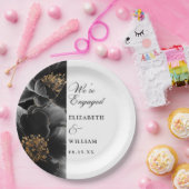 我々は婚約したフローラエレガント婚約パーティ ペーパープレート (パーティー)