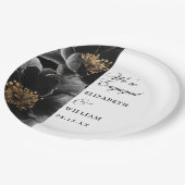 我々は婚約したフローラエレガント婚約パーティ ペーパープレート (アングル)