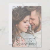 我々は婚約した婚約パーティ写モダン真招待状 招待状 (正面)