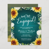 我々は婚約した婚約パーティ素朴招待状 (正面/裏面)