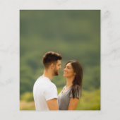 我々は婚約した婚約パーティ素朴招待状 (裏面)