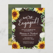 我々は婚約した婚約パーティ素朴招待状 (正面/裏面)