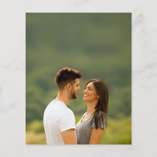 我々は婚約した婚約パーティ素朴招待状 (裏面)