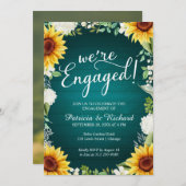 我々は婚約した婚約パーティ素朴招待状 案内状 (正面/裏面)