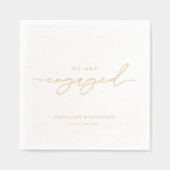 我々は婚約した婚約パーティ結婚だ 箔ナプキン (正面)