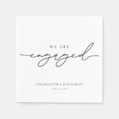 我々は婚約した婚約パーティ スタンダードカクテルナプキン (正面)