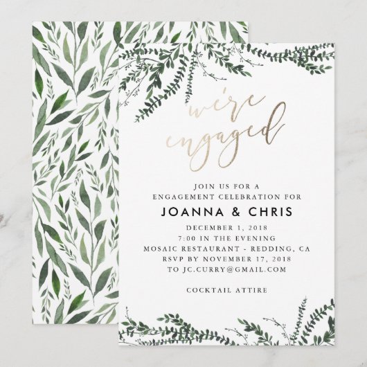 我々は婚約した招待状 招待状 (正面/裏面)