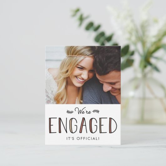 我々は婚約した|婚約発表 案内ポストカード (スタンド正面)