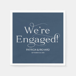 我々は婚約パーティブ婚約したルー スタンダードカクテルナプキン