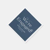 我々は婚約パーティブ婚約したルー スタンダードカクテルナプキン (角)