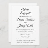 我々は婚約パーティ婚約した招待状エレガント 招待状 (正面/裏面)