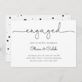 我々は婚約パーティ婚約した招待状 招待状 (正面/裏面)