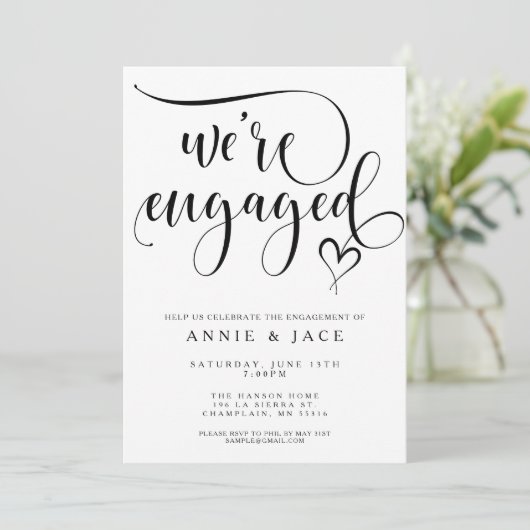 我々は婚約パーティ婚約した招待状 招待状 (スタンド正面)