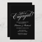 我々は婚約パーティ婚約した招待状 案内状 (正面/裏面)
