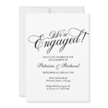 我々は婚約パーティ婚約した招待状